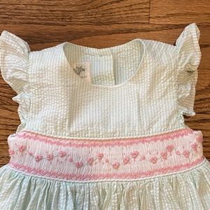 Smocked seersucker Laura Ashley dress - 24m